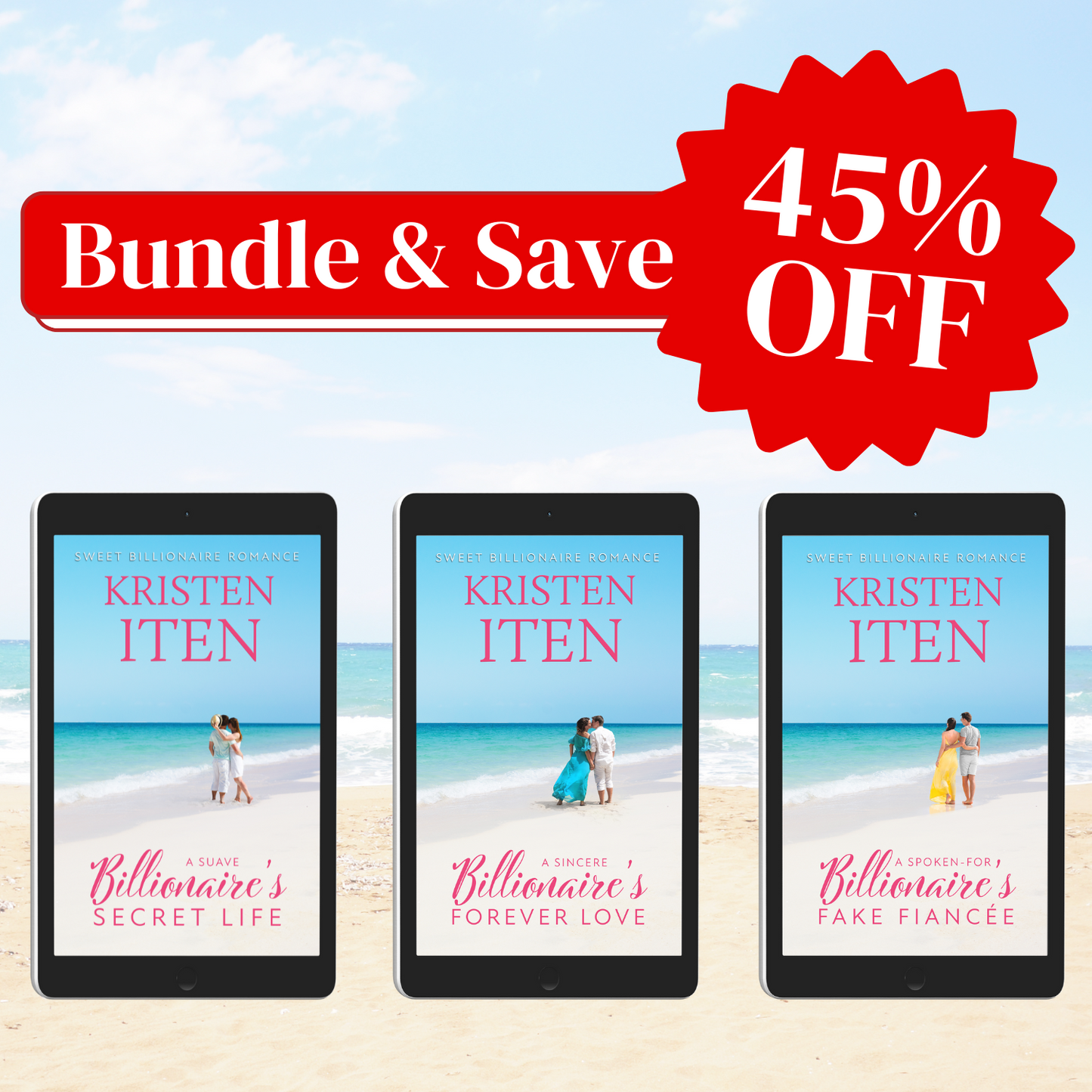 three clean and wholesome billionaire romance novels on ebooks included in this bundle.